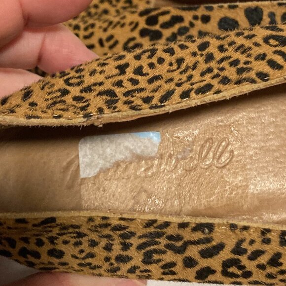 Madewell The Cory Flat in Leopard Calf Hair Size 8 - Picture 9 of 9